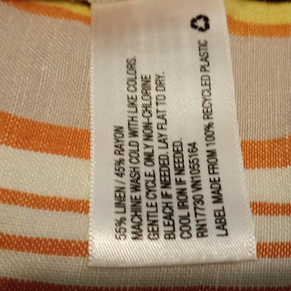 A New Day Linen Blend Striped Blouse in Size Medium  (NWT) - Picture 9 of 9